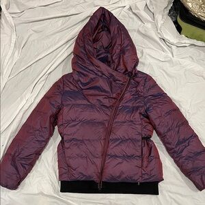 Purple iridescent Nike down jacket